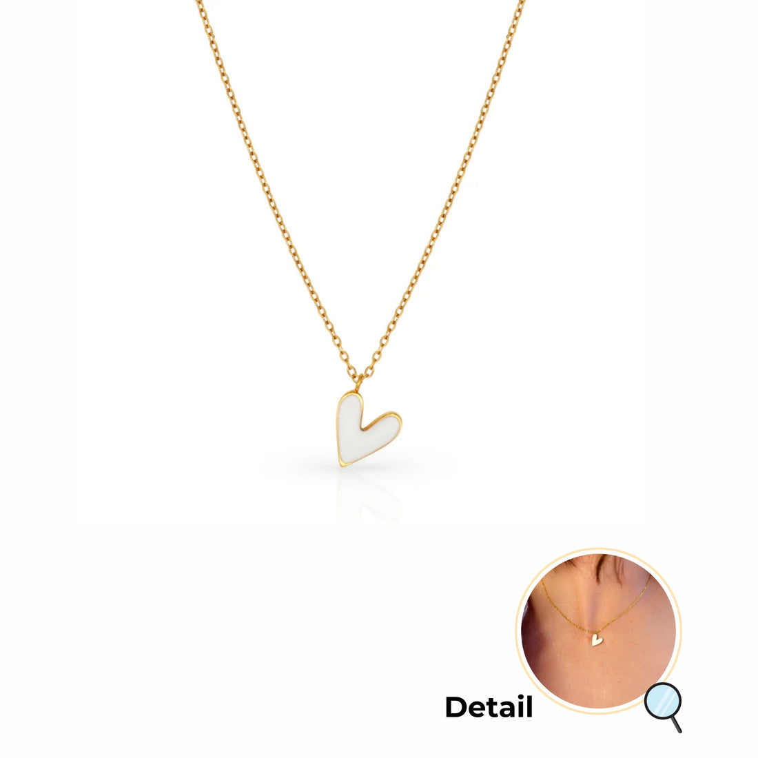 White Young at Heart Gold Necklace