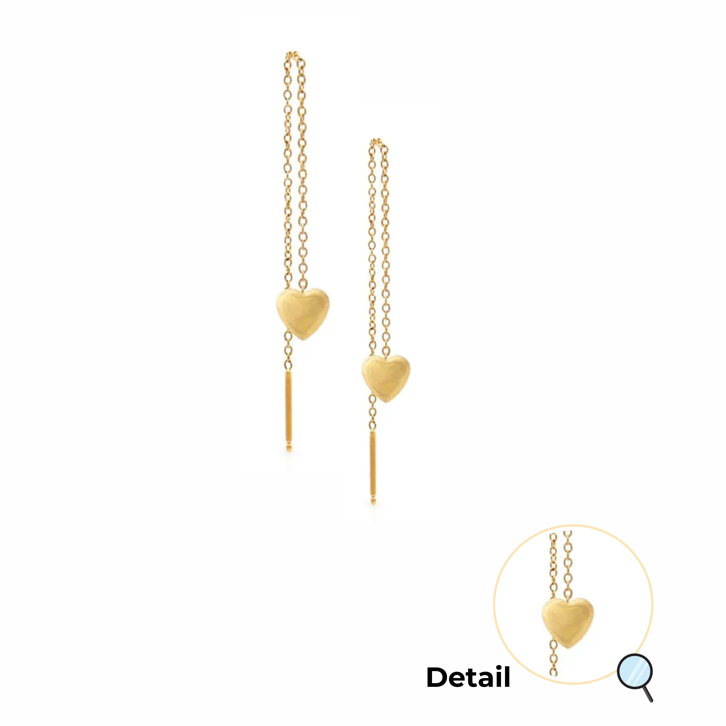 Heart on A String Earrings