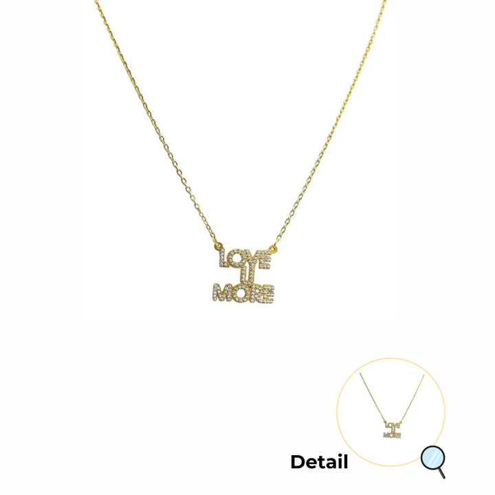 Love U More Stacked Necklace Bling