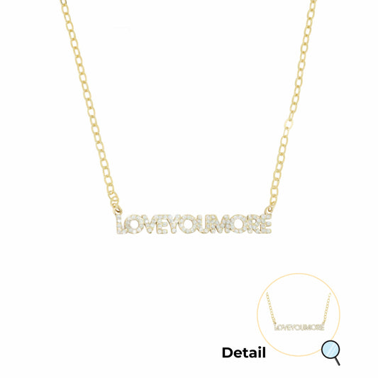 Love You More Horizontal Necklace Bling