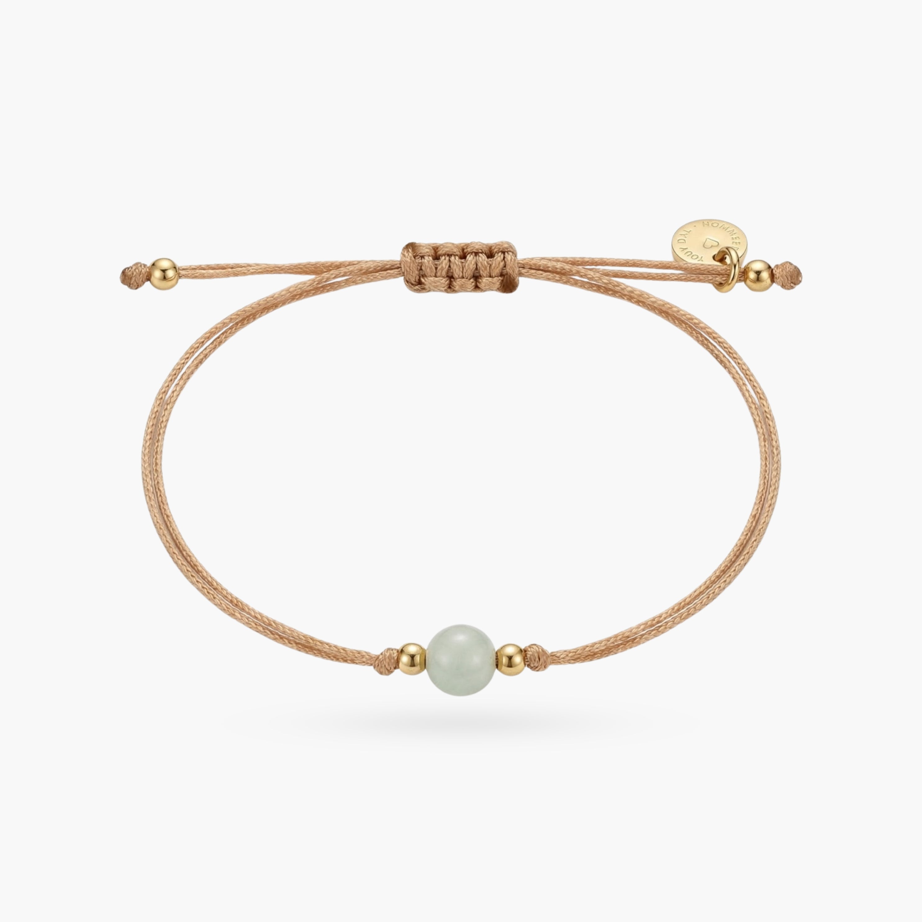Savannah Cord Bracelet with Luna Green Bead