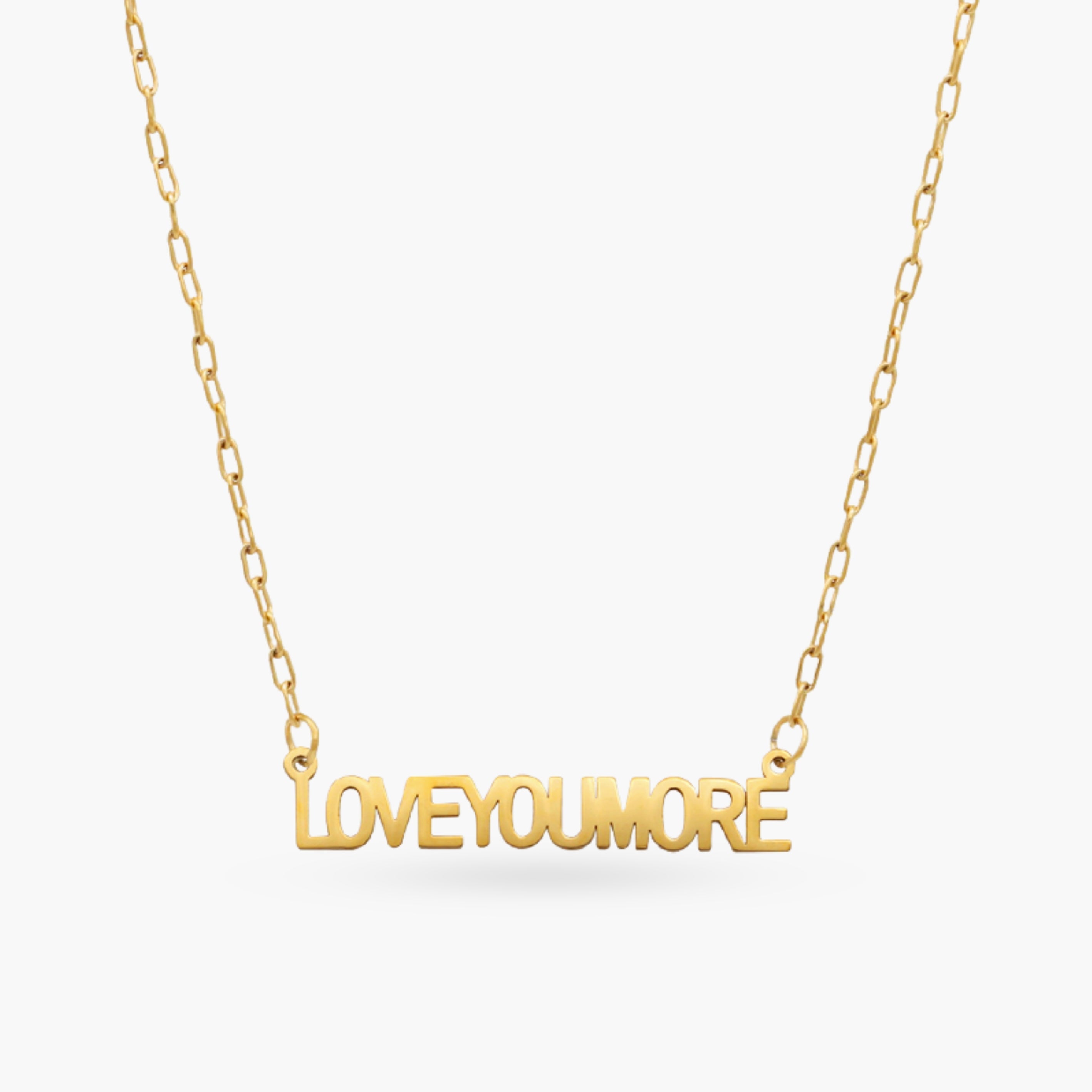 Love You More Bar Necklace