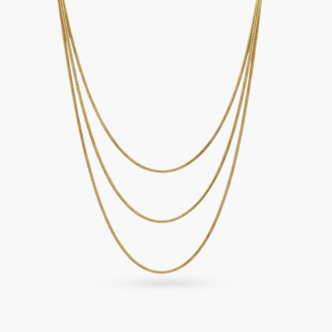 The Snake Chain Gold Set (3 in 1 - Long)