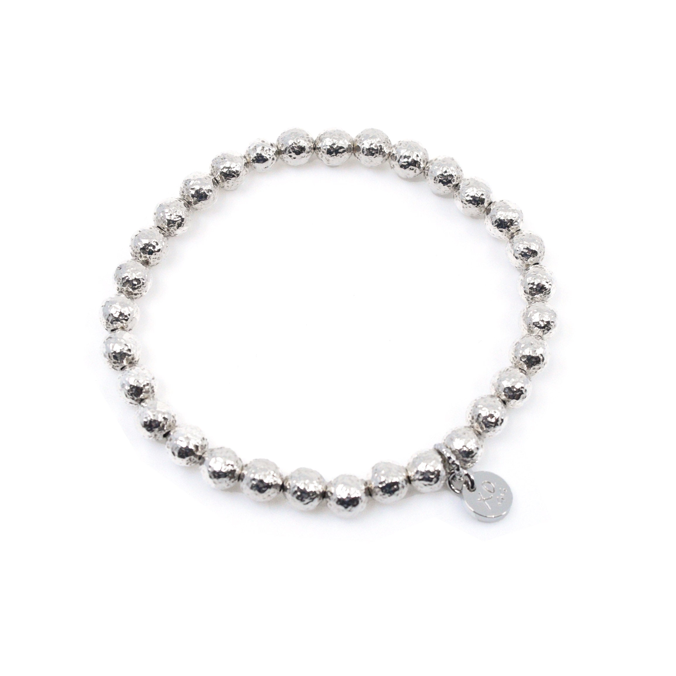 Eternity Bracelet in Gold Hammered