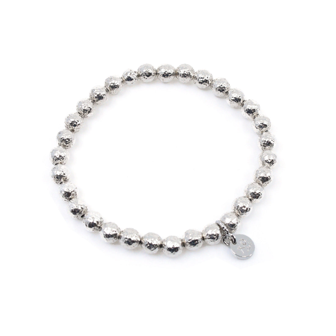 Eternity Bracelet in Gold Hammered