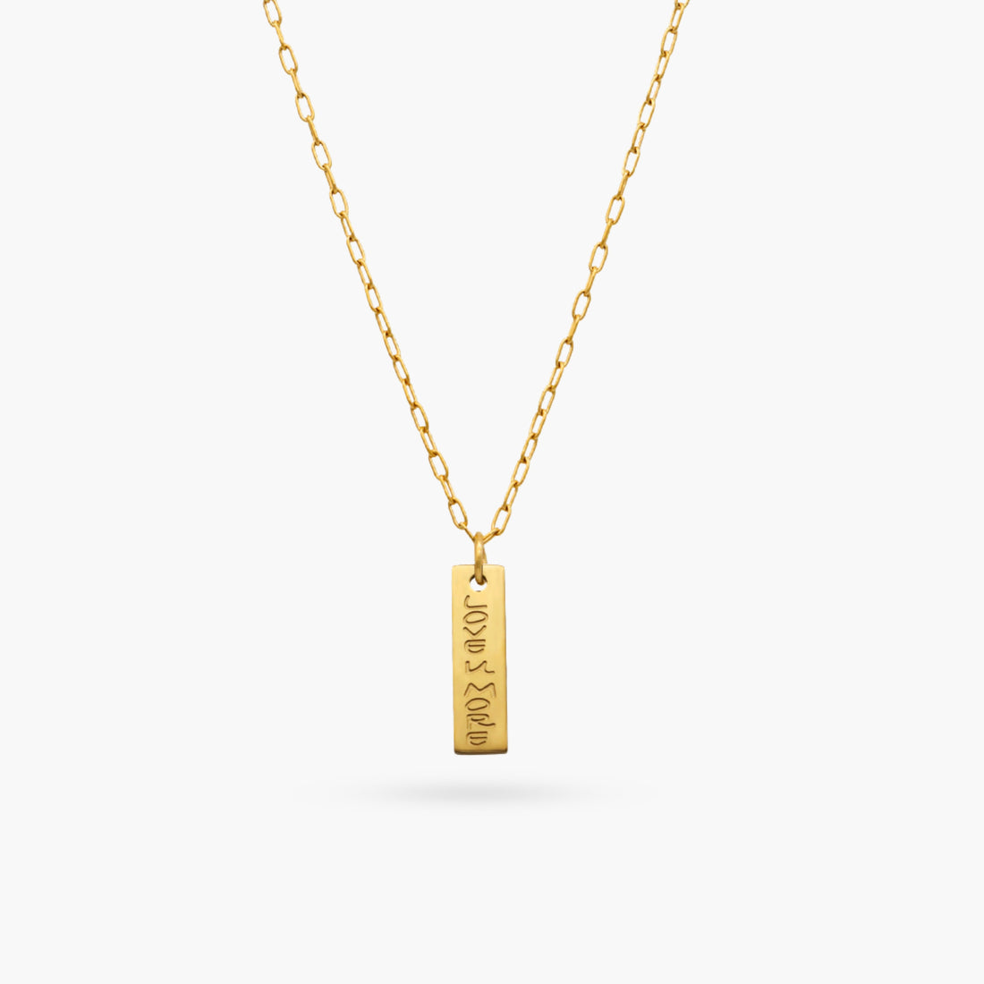 Love U More Vertical Bar Necklace