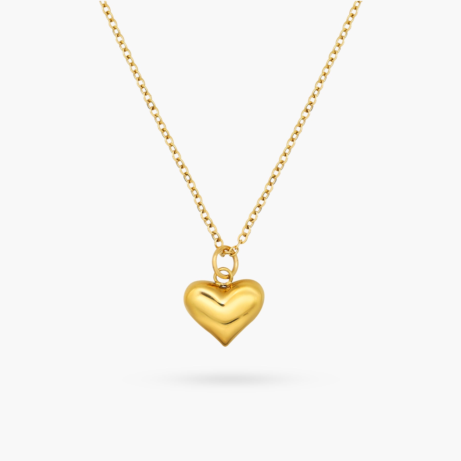 The Heart of Gold Puff Necklace