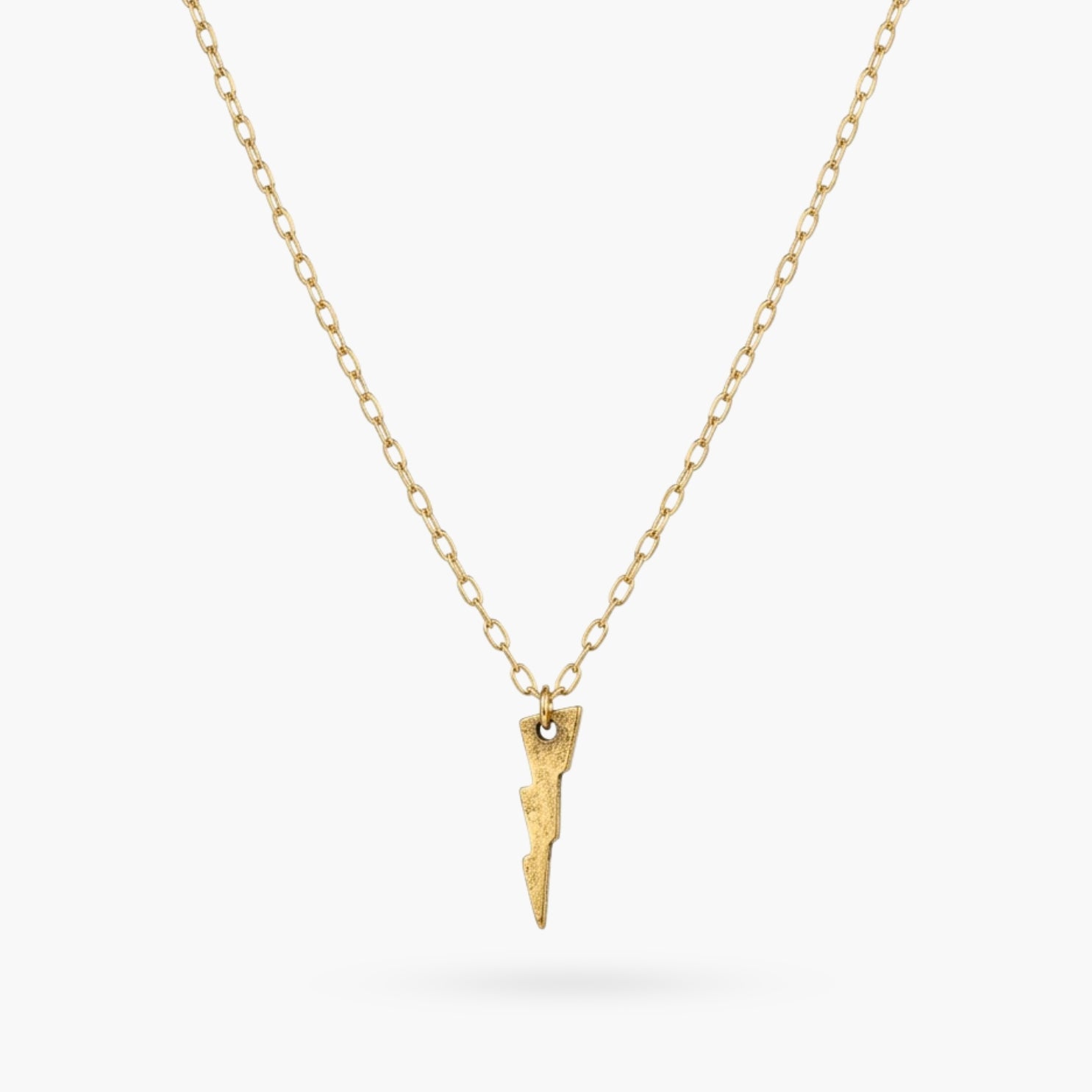 The Hammered Lightening Bolt Necklace