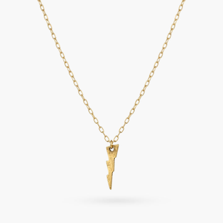 The Hammered Lightening Bolt Necklace