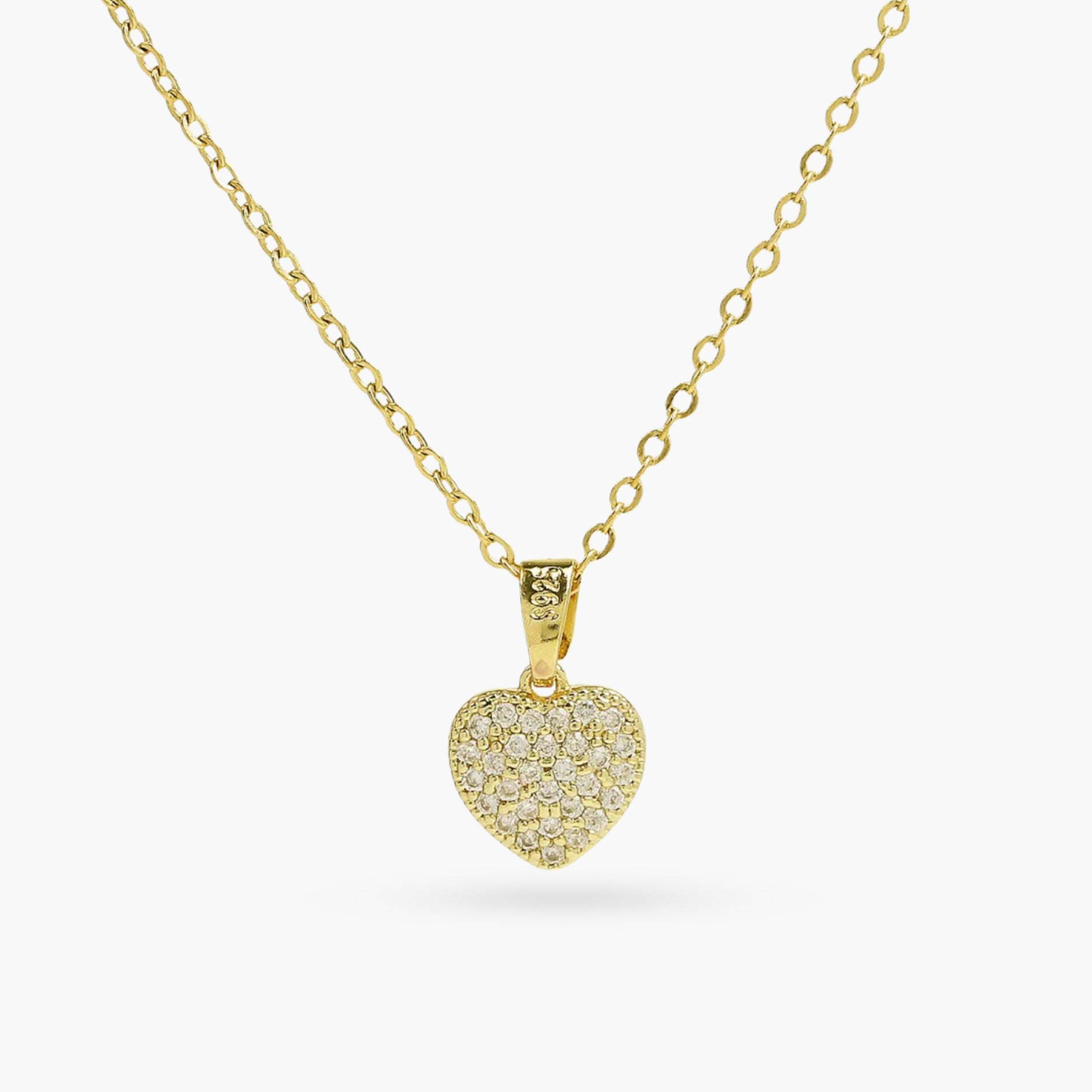 Heart of Glitter Gold Necklace