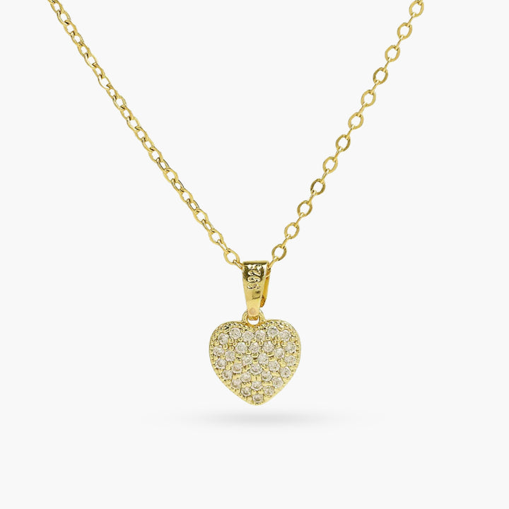 Heart of Glitter Gold Necklace