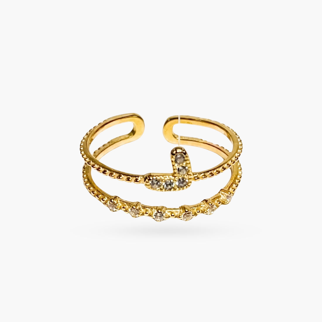 The Heart Bling Stacked Ring