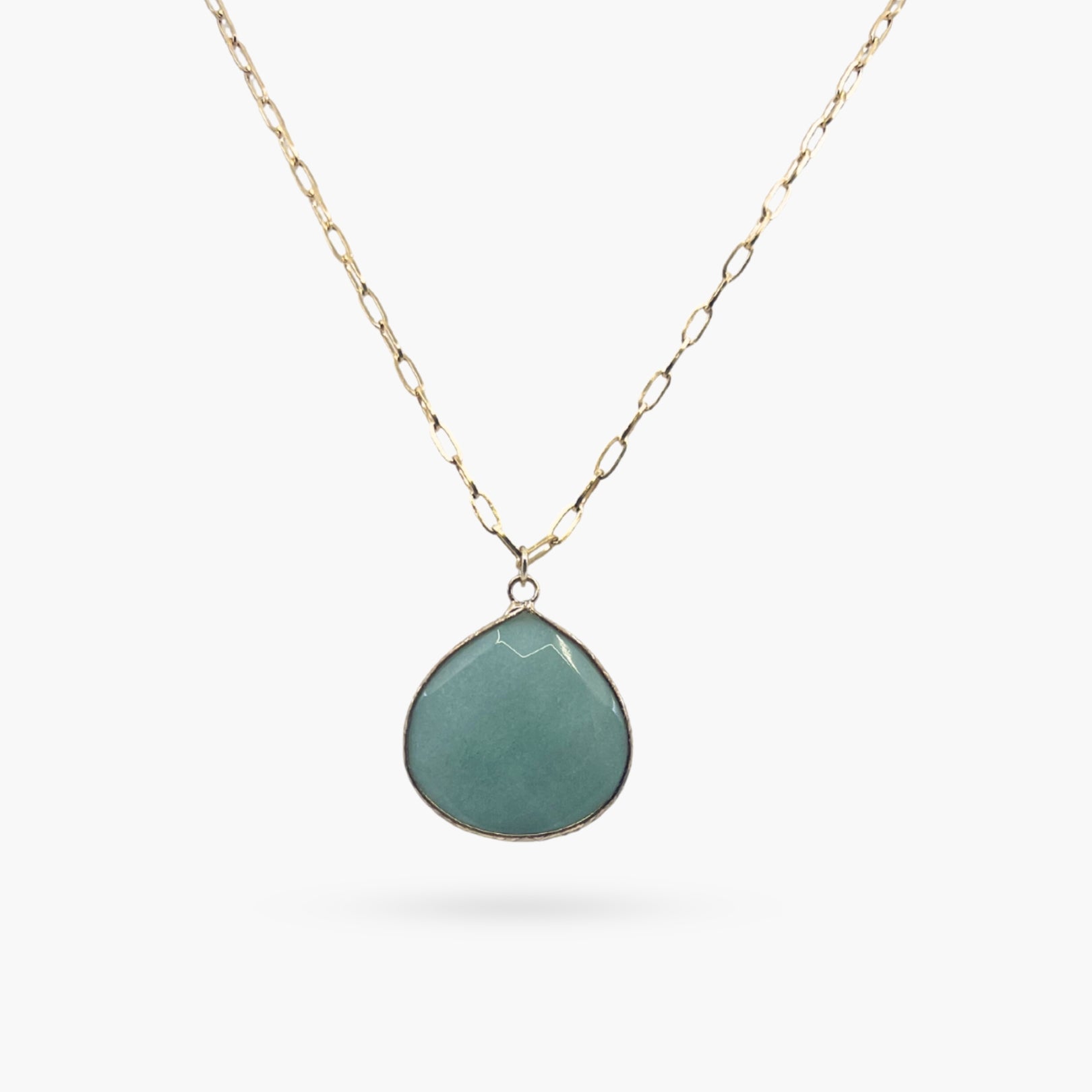 The Teardrop Natural Large Stone Necklace