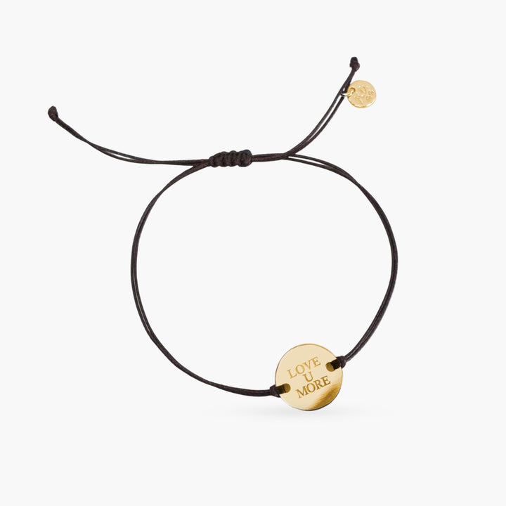 Savannah Cord Bracelet with Mini Love You More Coin