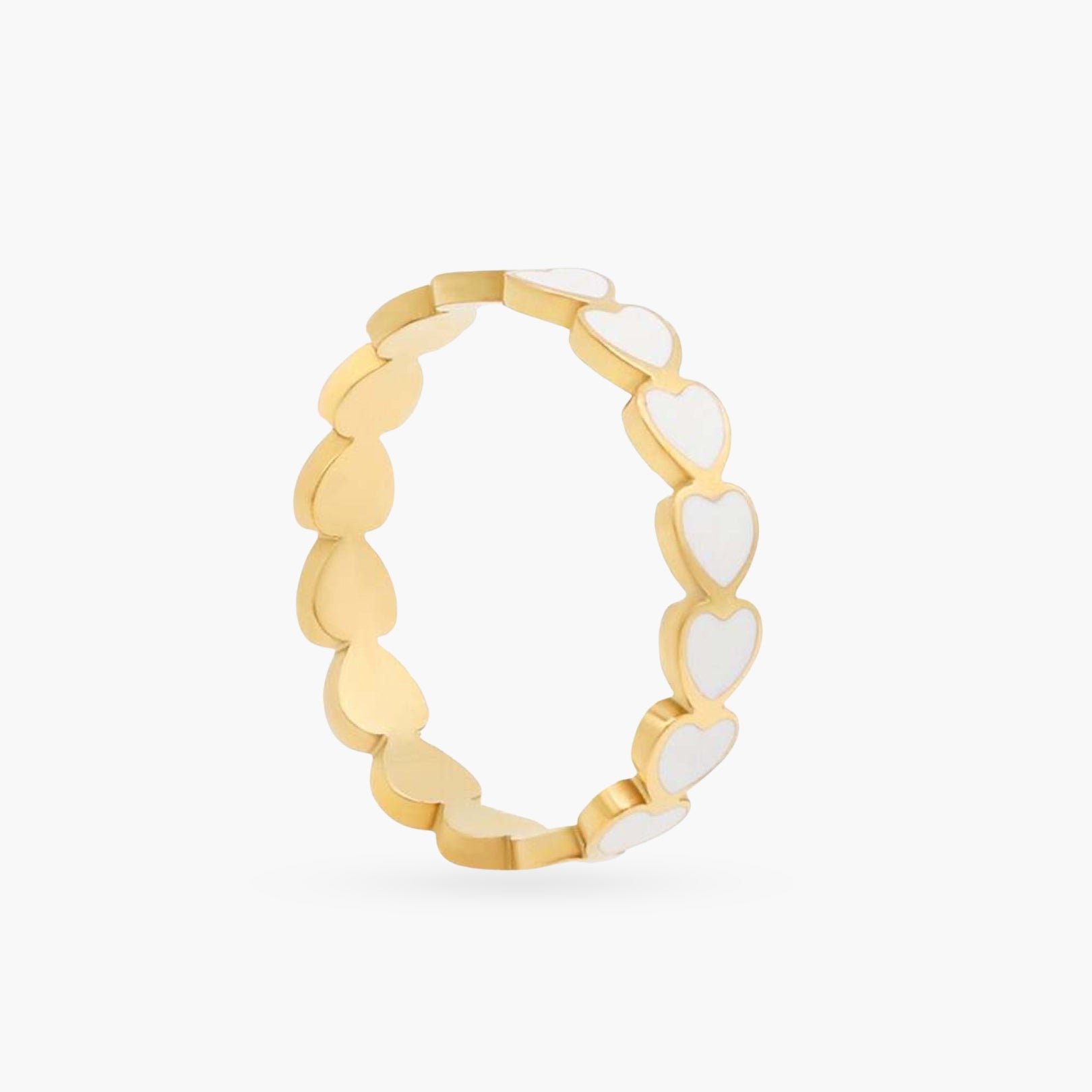The White Hearts in a Row Ring