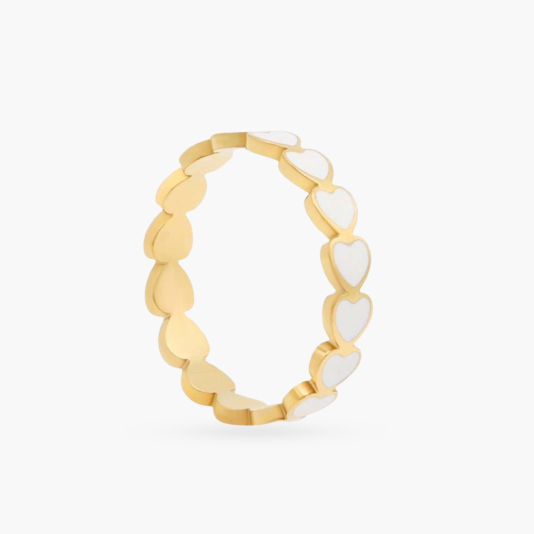 The White Hearts in a Row Ring