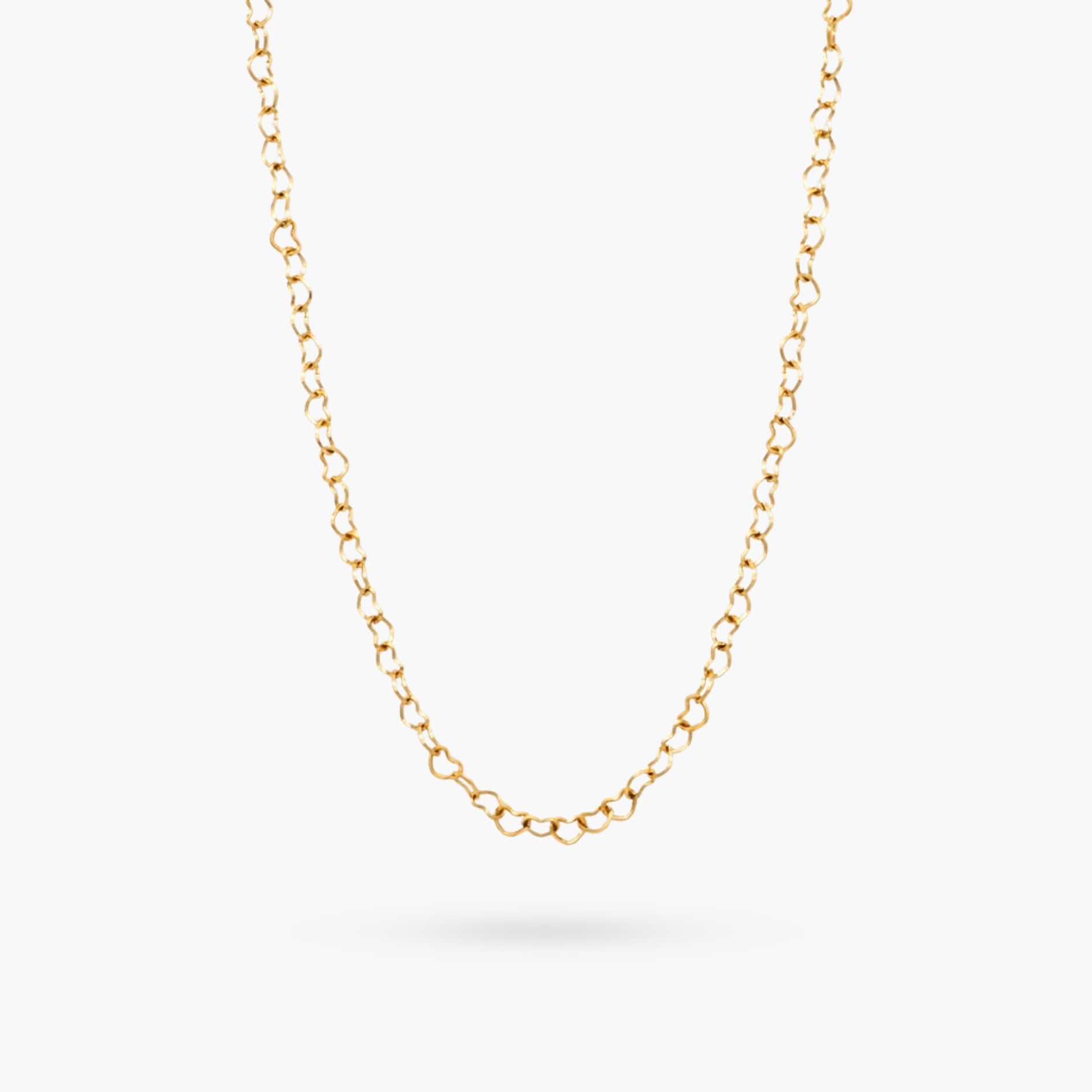 Heart Chain Gold Necklace