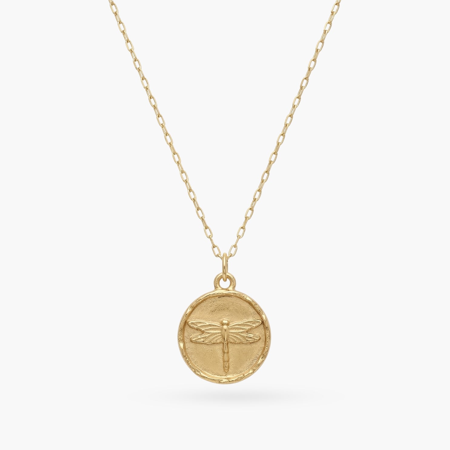 Dragonfly Gold Coin Necklace