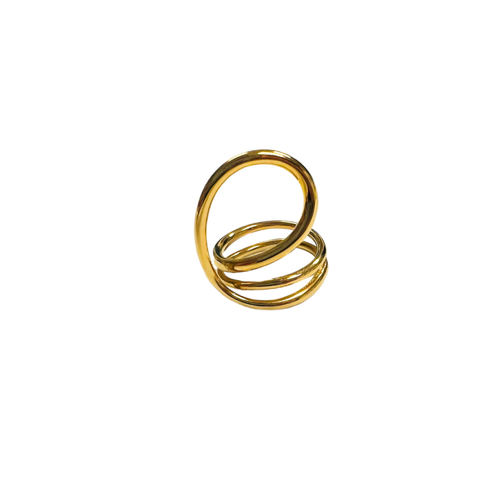Abstract Gold Ring