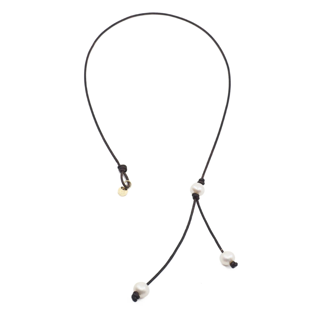 The Victoria Necklace in Pearl and Leather