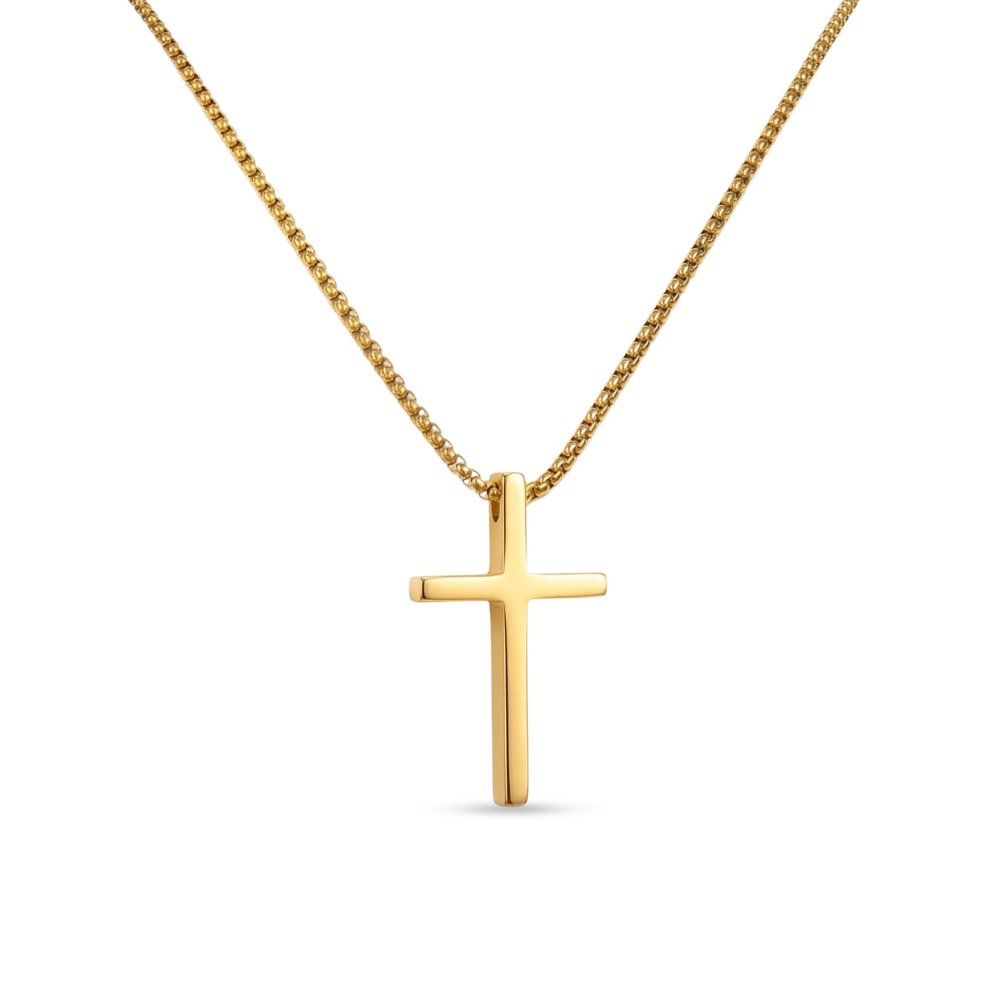 Cross with Long Chain Necklace