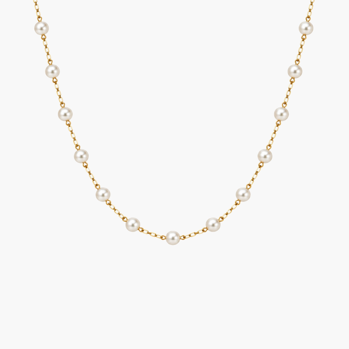 Dainty Pearl Short GG Necklace
