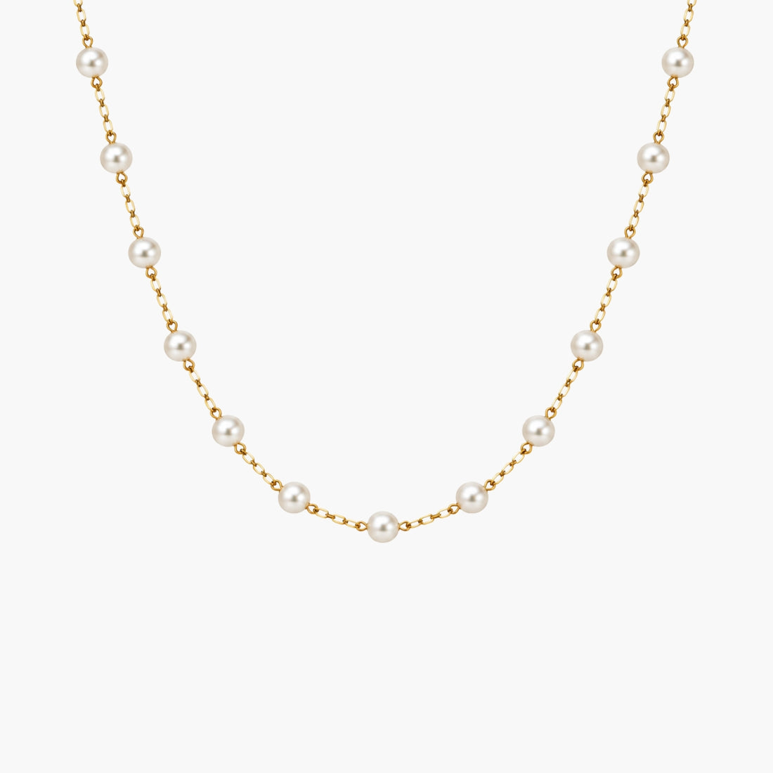 Dainty Pearl Short GG Necklace