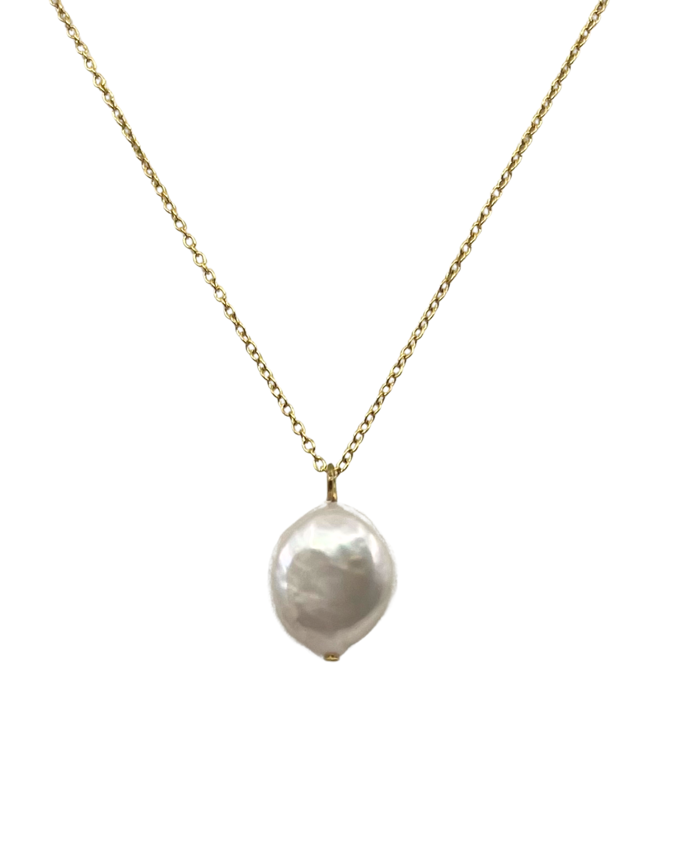 Getting Fresh Disc Pearl Necklace