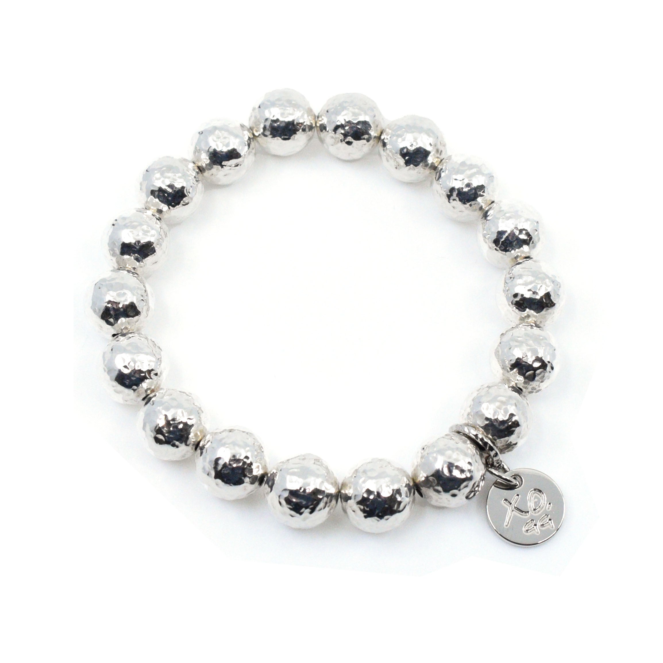 Eternity Bracelet in Gold Hammered