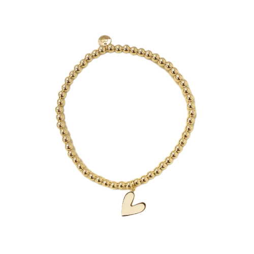 Eternity Bracelet Smooth With White Heart Charm