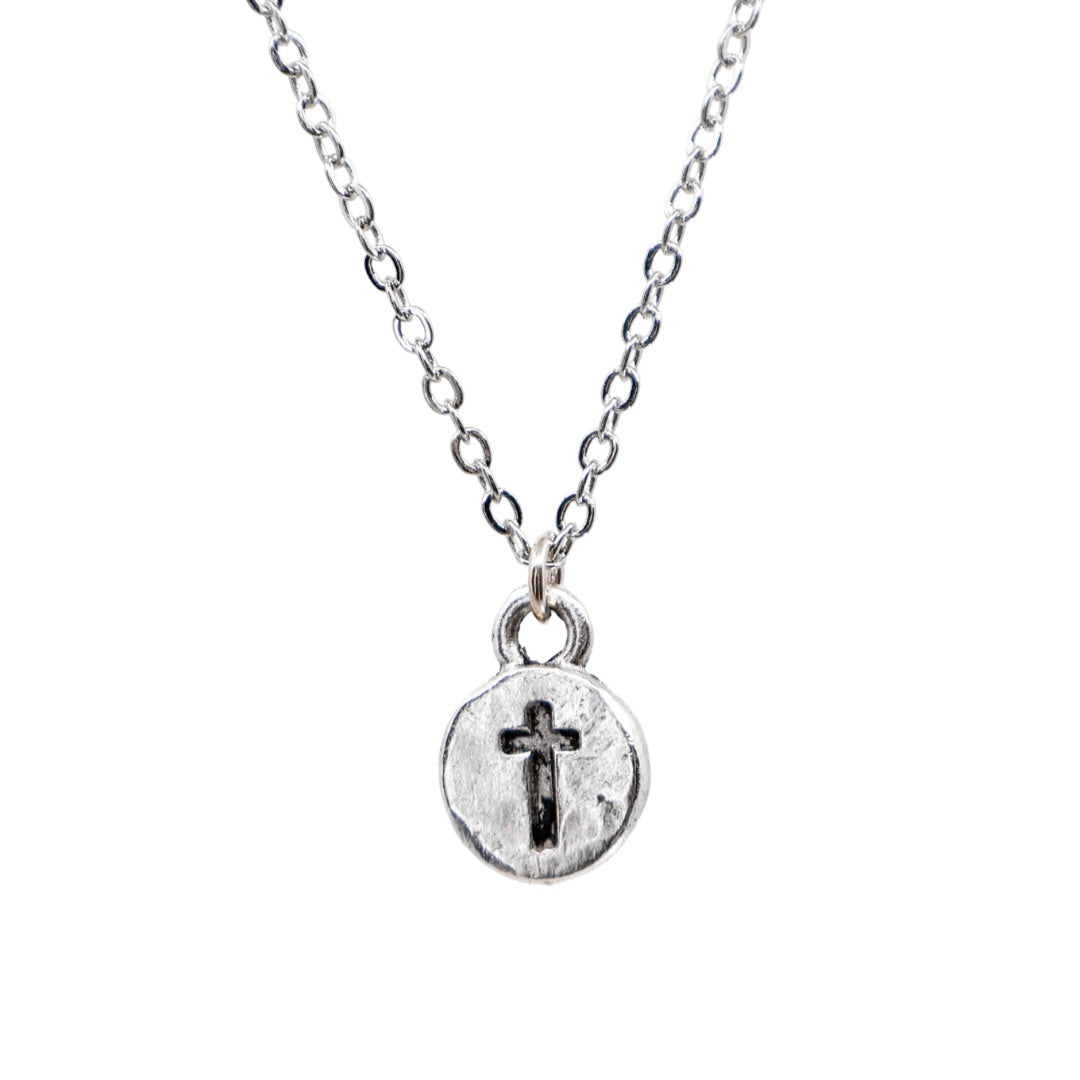 Rustic Go With Grace Gold Cross Necklace