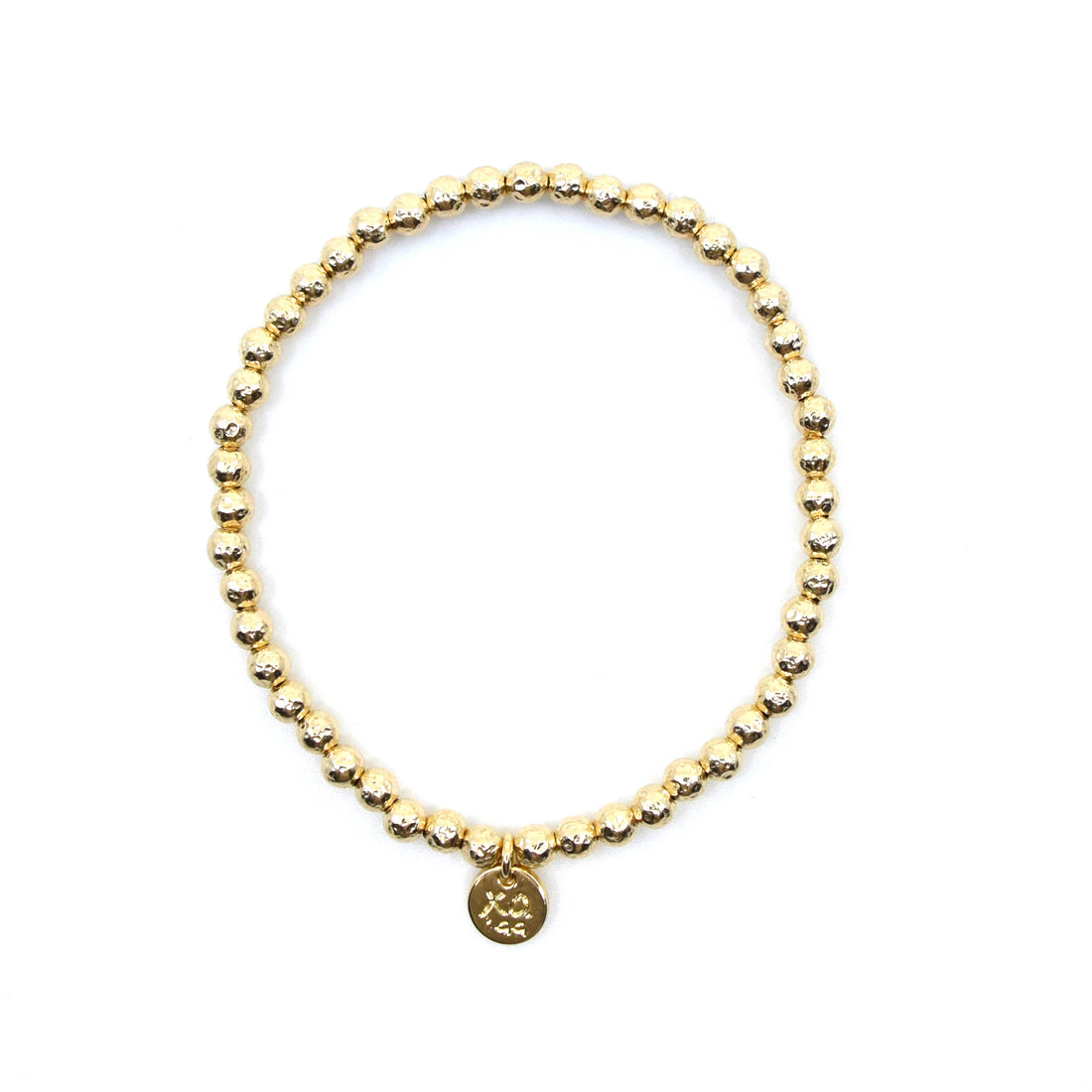 Eternity Bracelet in Gold Hammered