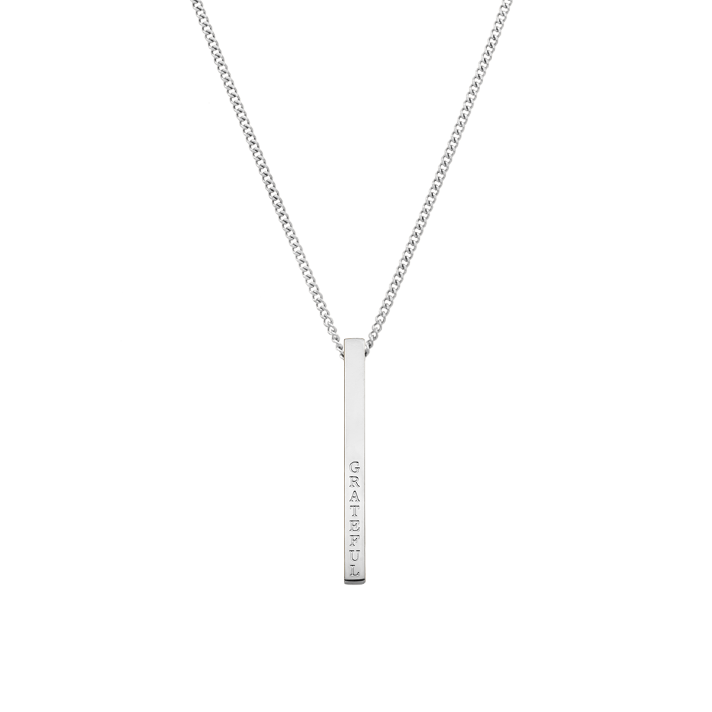 Grateful Pin Drop Necklace