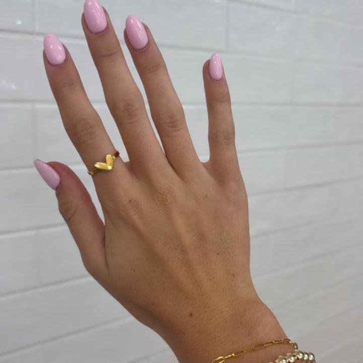 Heart Gold Dainty Ring