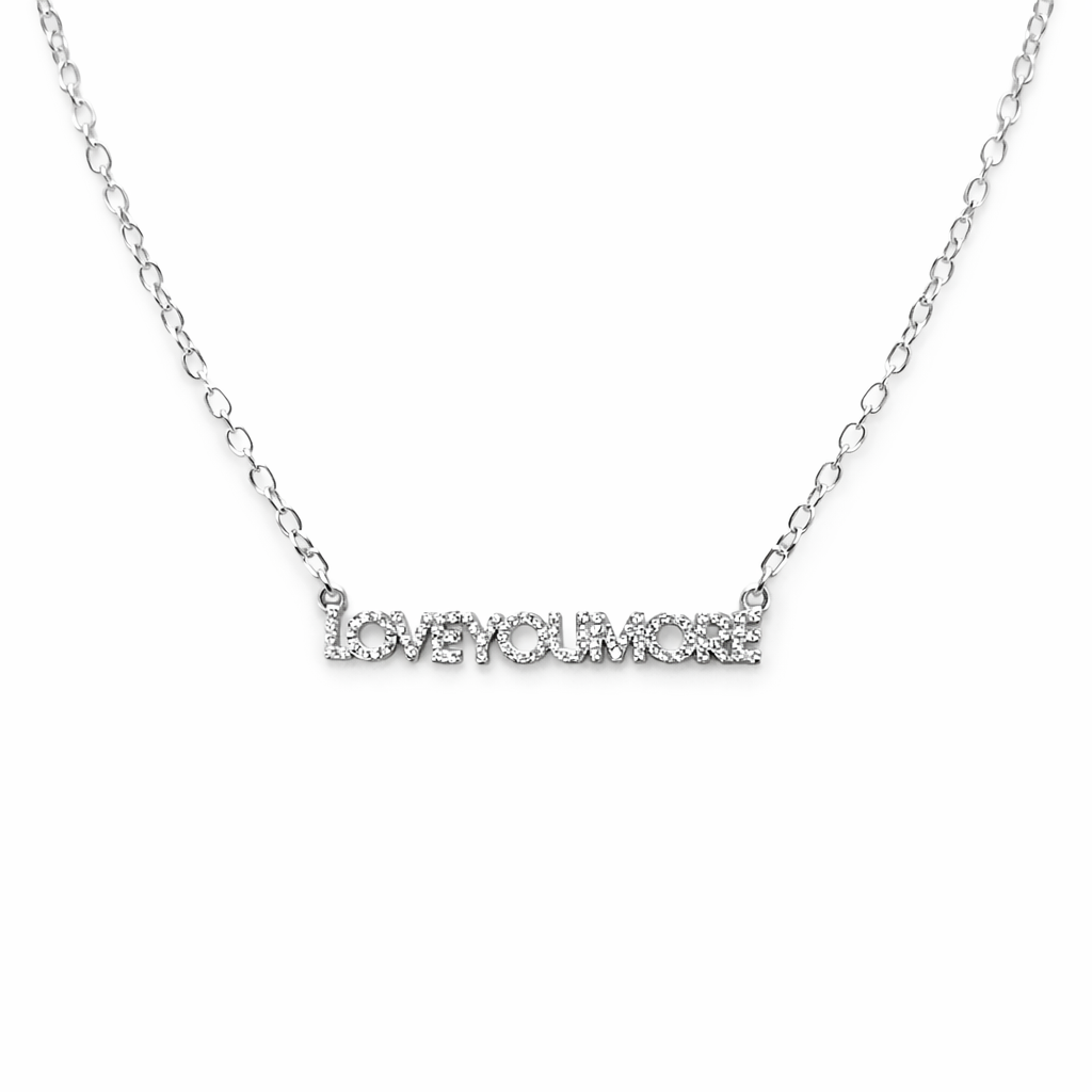 Love You More Horizontal Necklace Bling