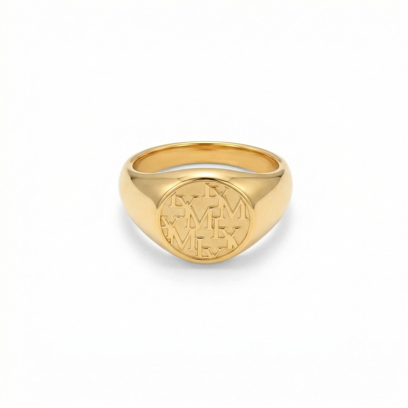 LYM Silver and Gold Coin Ring