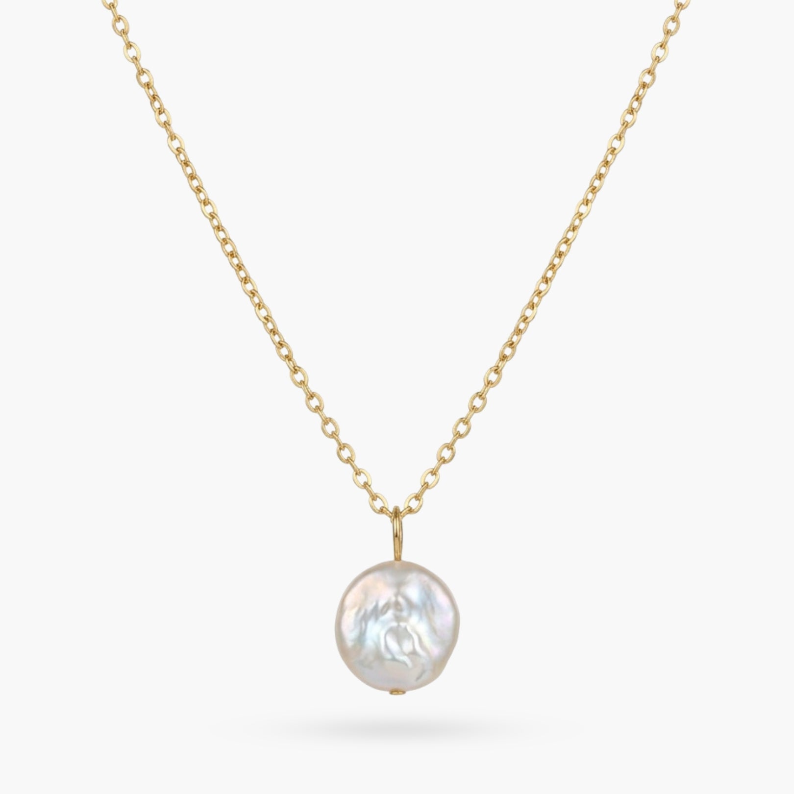 Getting Fresh Disc Pearl Necklace