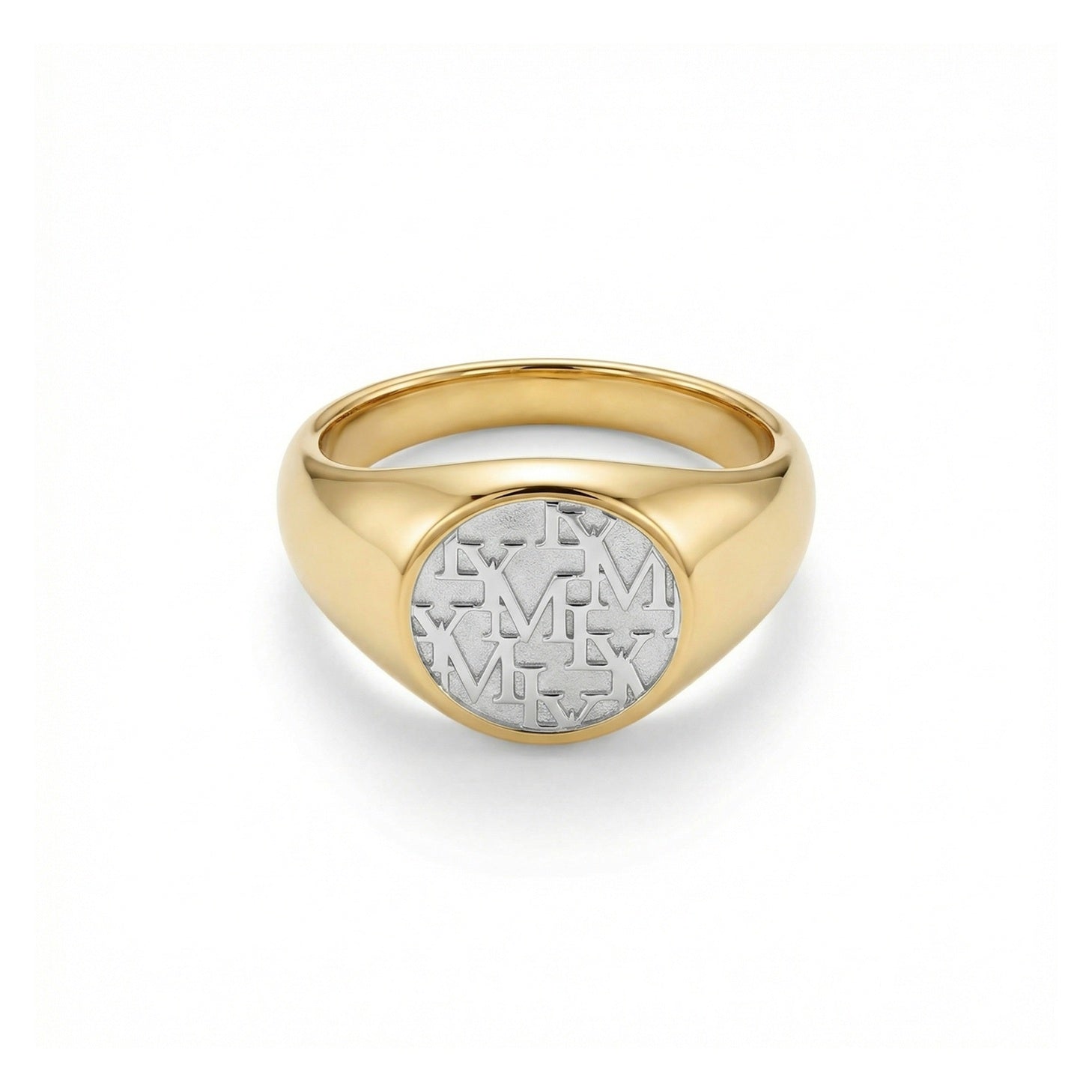 LYM Silver and Gold Coin Ring