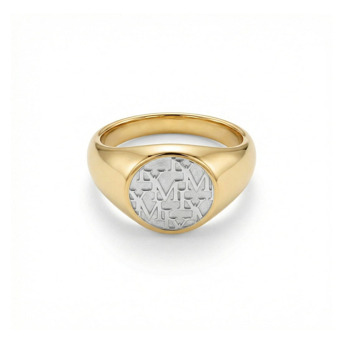 LYM Silver and Gold Coin Ring