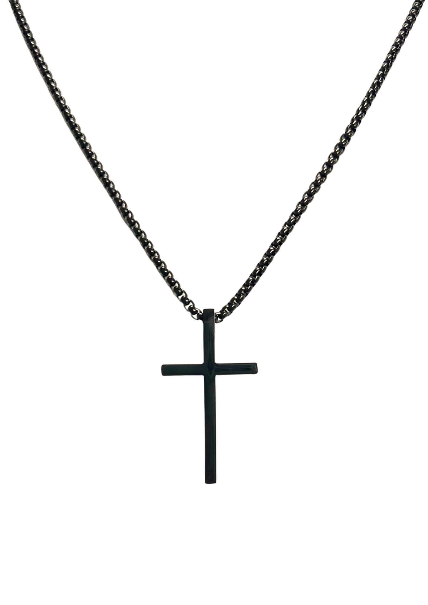 Cross with Long Chain Necklace