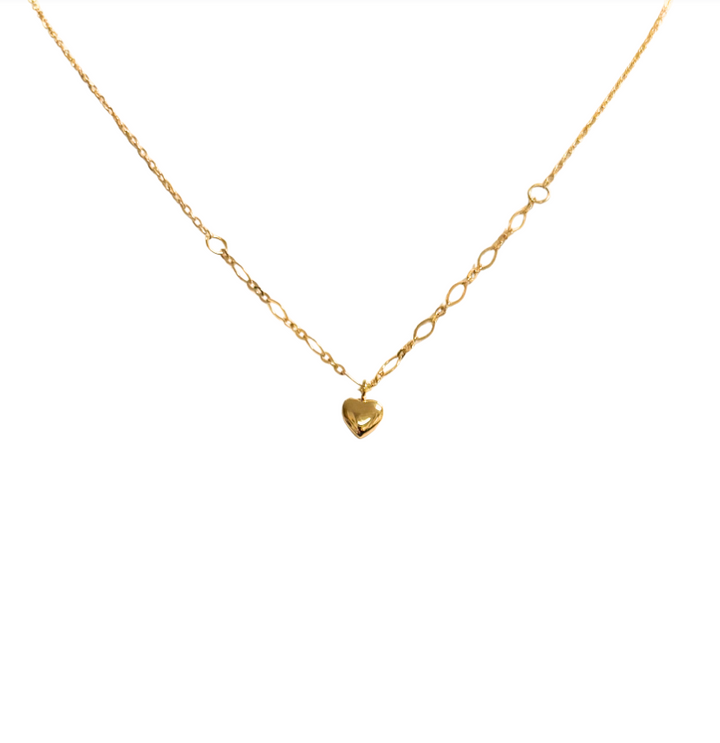 The Small Heart on a Lola Link Gold Chain