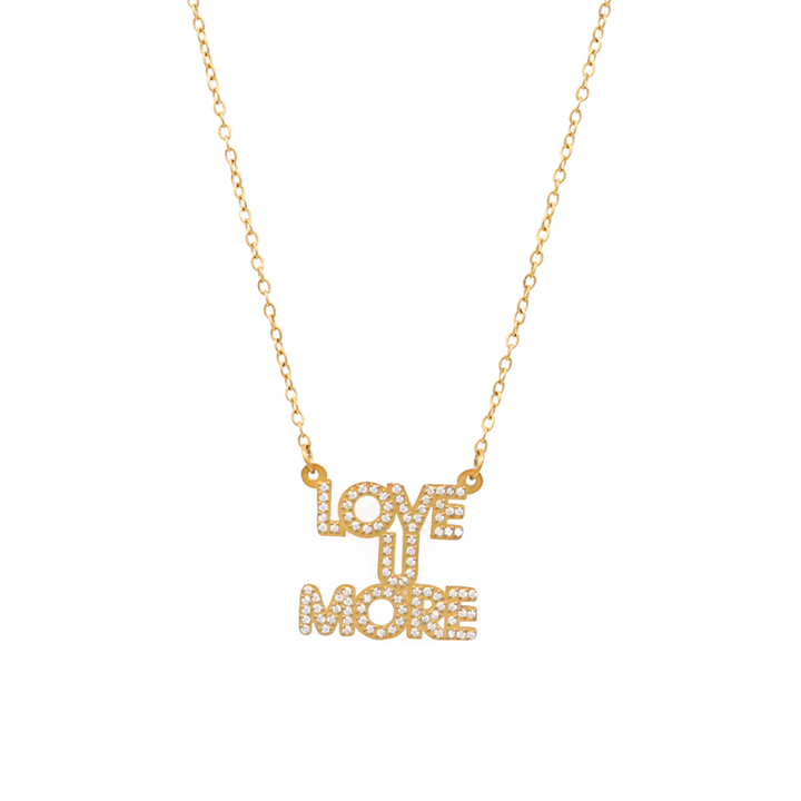 Love U More Stacked Necklace Bling