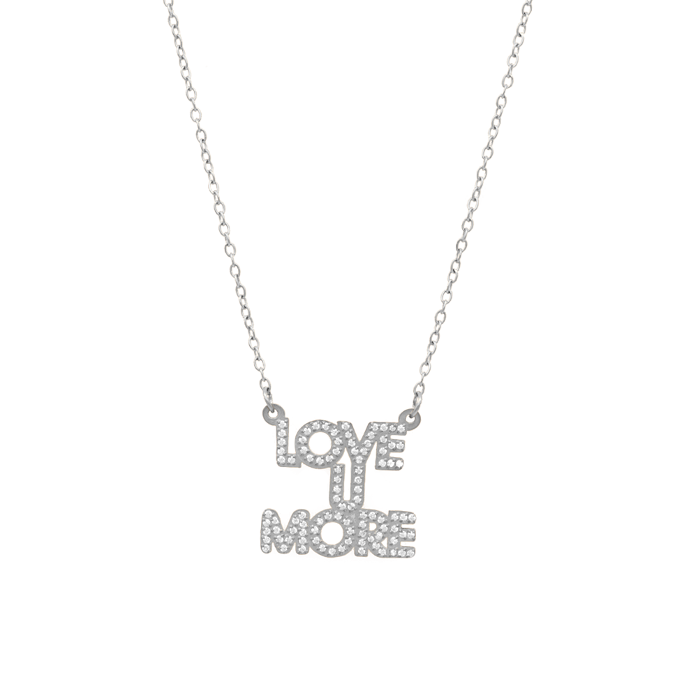 Love U More Stacked Necklace Bling