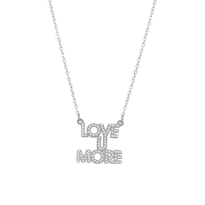 Love U More Stacked Necklace Bling