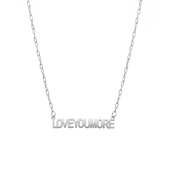 Love You More Bar Necklace