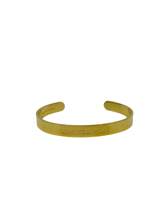 Love You More Classic Cuff in Gold