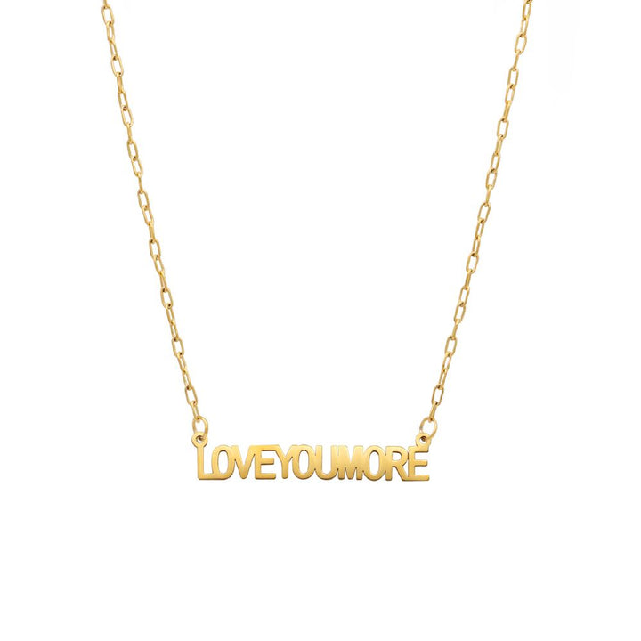 Love You More Bar Gold Necklace