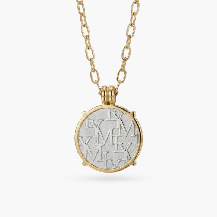 LYM Silver and Gold Coin Necklace