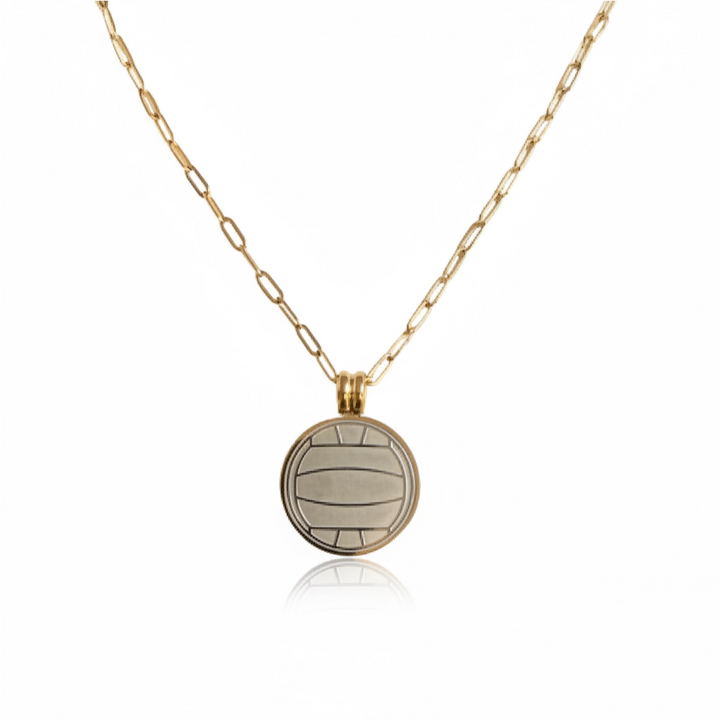 The Volleyball Silver & Gold Coin Necklace