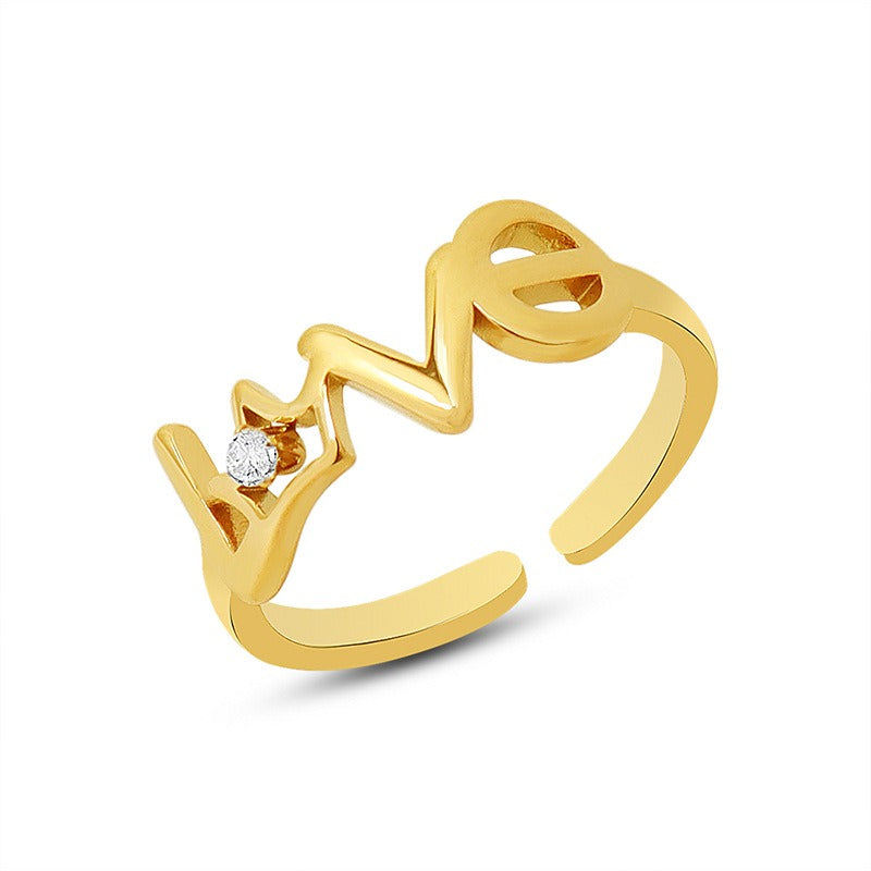 Love Bling Gold Ring
